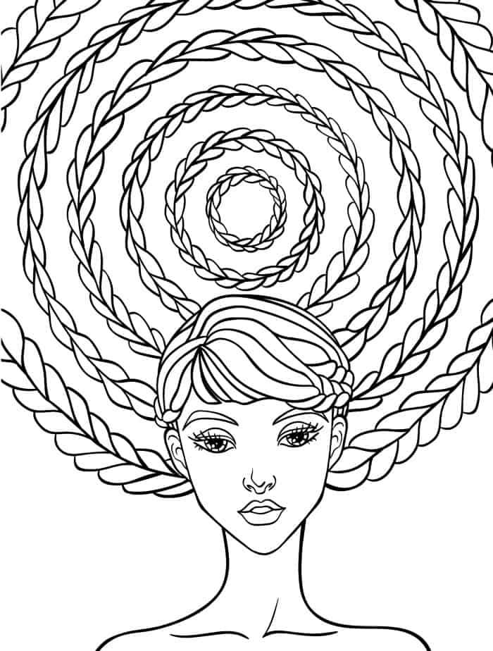 10 Crazy Hair Adult Coloring Pages  Page 7 of 12  Nerdy 