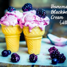 Homemade Blackberry Ice Cream {Dairy Free}