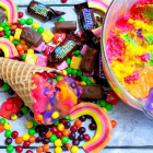 Skittles Rainbow Ice Cream {Dairy-Free & Gluten-Free}