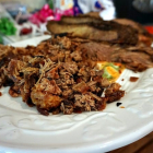Easy Chopped Beef BBQ {AKA Easy Brisket in the Oven}