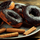 Vegan & Gluten-Free Cinnamon Donuts with Chocolate Glaze