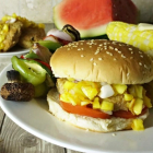 Sweet 'n' Southern Burger with Mexican Street Corn