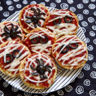Spider Web Pizza Snacks - an Easy Halloween Pizza