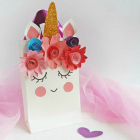 Unicorn Favor Bag for a Unicorn Party (with Free Printable Template)