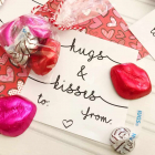 Hugs & Kisses Free Printable Valentines Cards
