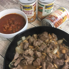 Buttered Steak and BUSH’S® Savory Beans