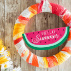Tie-Dye Watermelon Wreath Cricut Craft