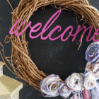 Welcome Grapevine Wreath Cricut Craft