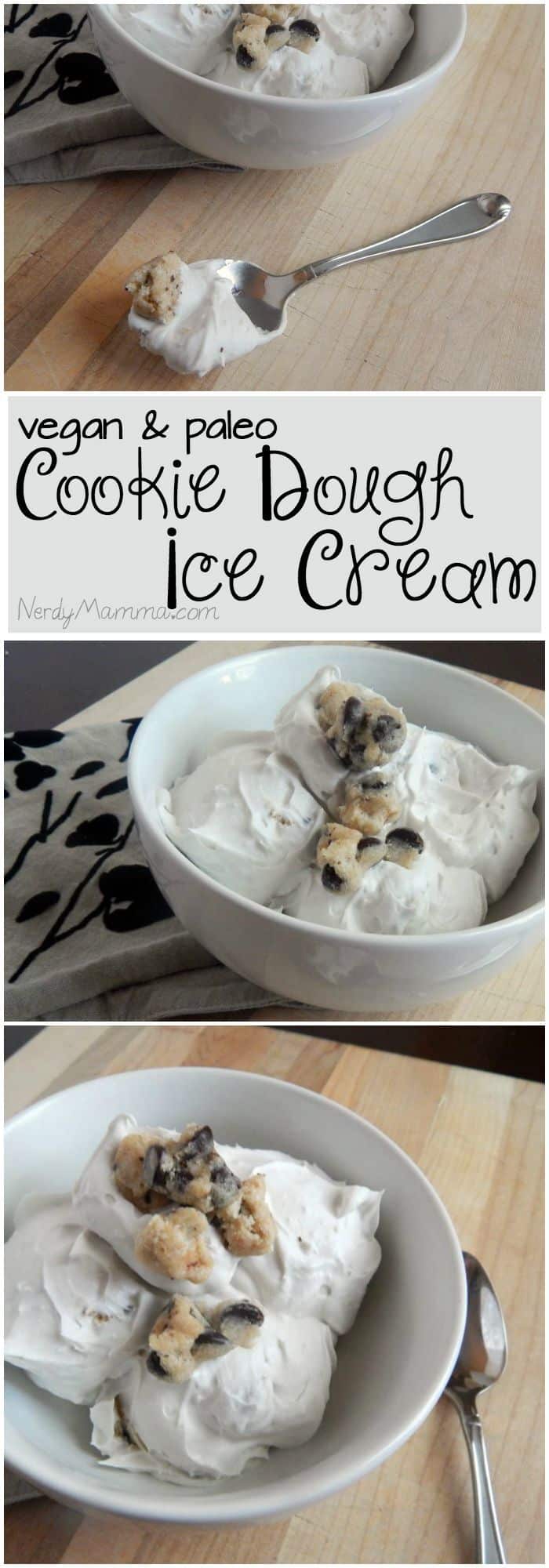 My kids and I just can't stop eating this super-easy coconut milk ice cream with cookie dough chunks!