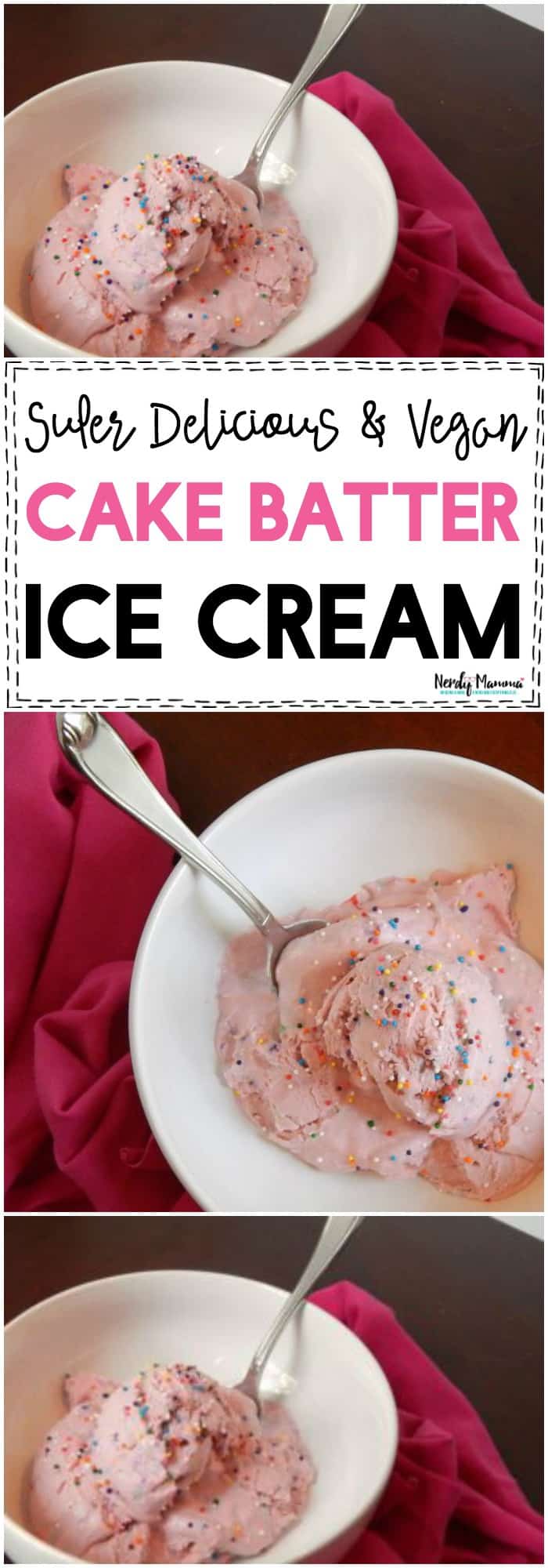 Super Delicious & Vegan Cake Batter Ice Cream!
