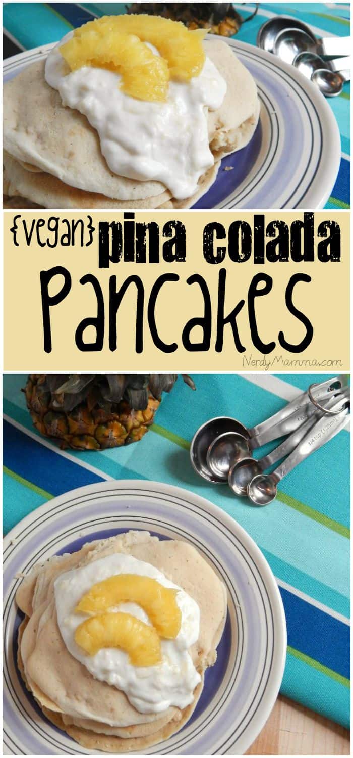 These awesome pina colada pancakes are so easy to make and so yummy.