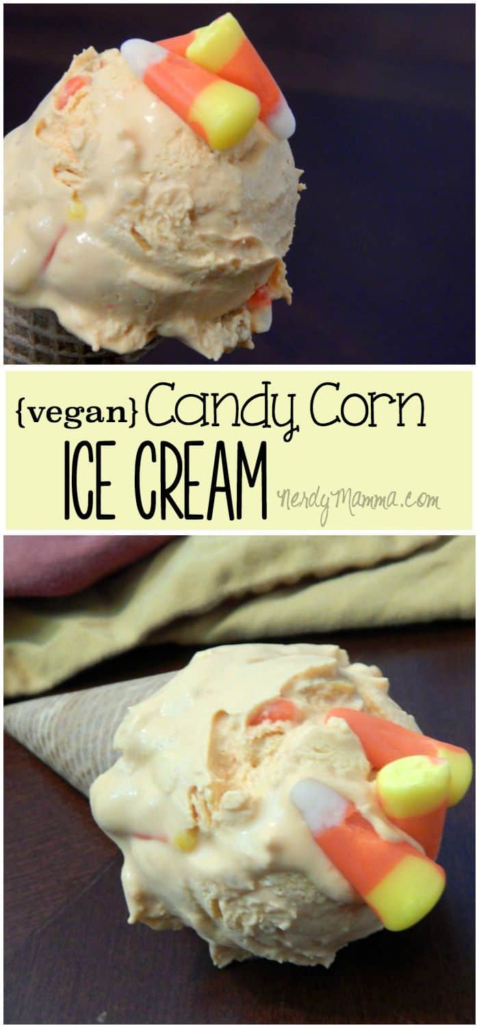 My kids were so excited when I made this easy candy corn ice cream. And it's vegan, too!