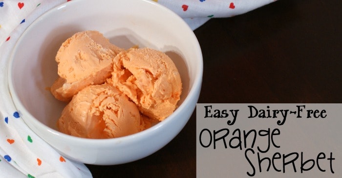 easy dairy-free orange sherbert recipe fb