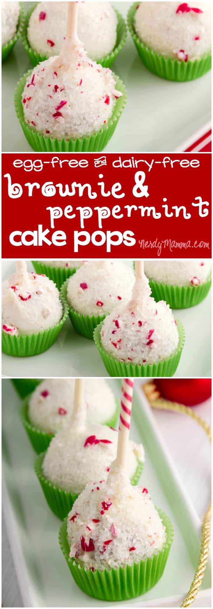 I love how easy these brownie & peppermint cake pops came together. I mean, eggless and dairy-free recipes aren't always this easy--or delicious!