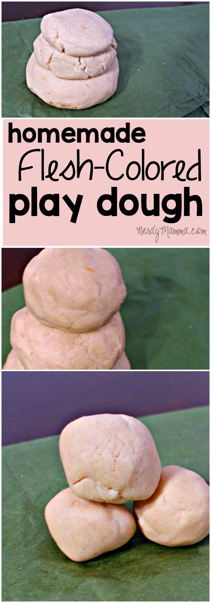 I totally needed this recipe for flesh-colored play dough. Useful for like everything.