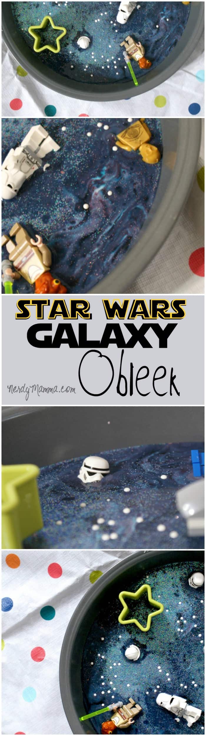My kids had so much fun playing with this galaxy obleek. It was like the set of star wars laid-down on our table to play! LOL!