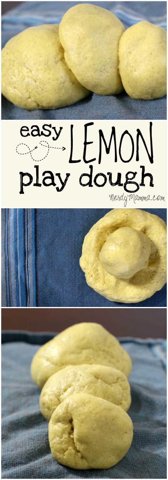 This recipe for lemon play dough is so easy and the kids loved playing with it. I can't wait to make them another batch.