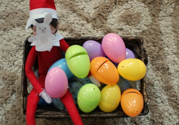 elf on the shelf as the easter bunny