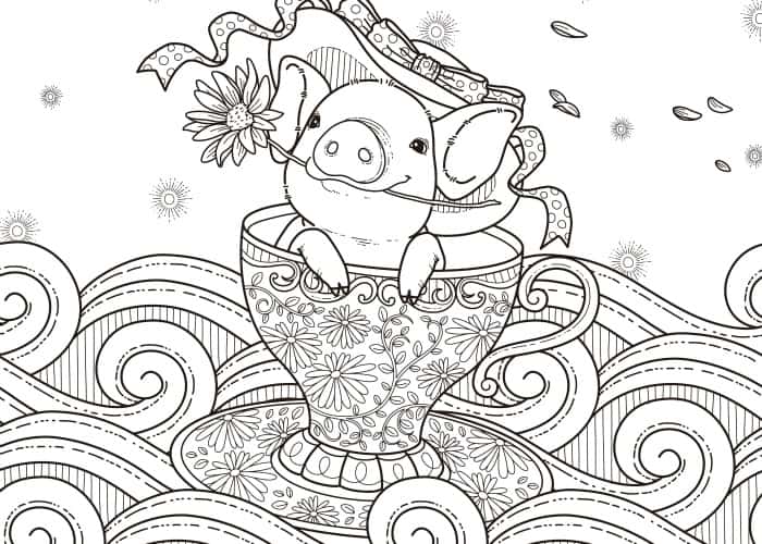 final pig coloring page pic