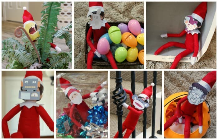 free printable masks for elf on the shelf feature