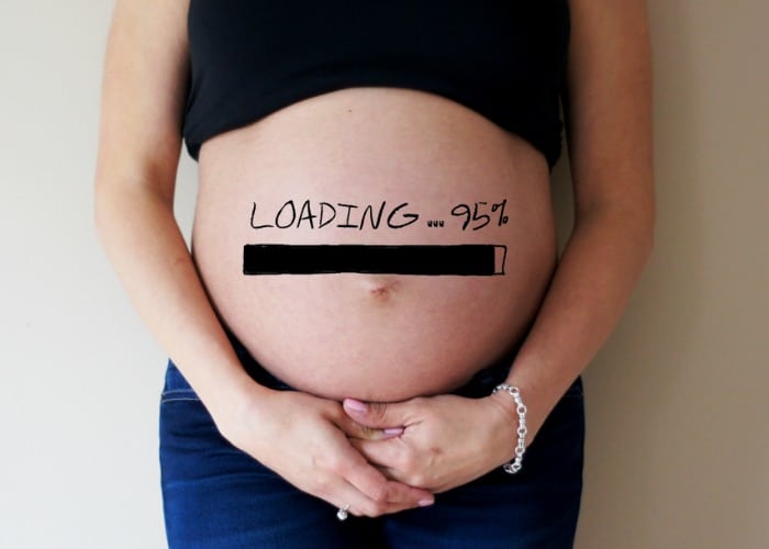 funny baby loading pregnancy photo idea fin