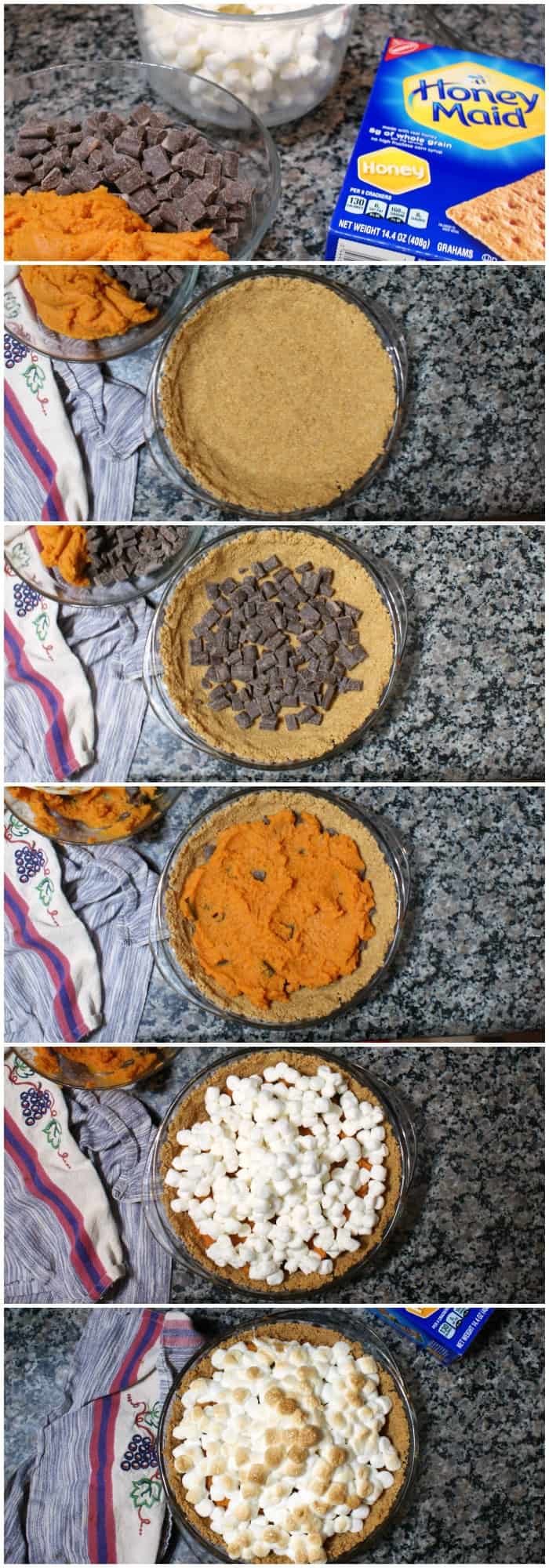 tutorial for making smores pumpkin pie