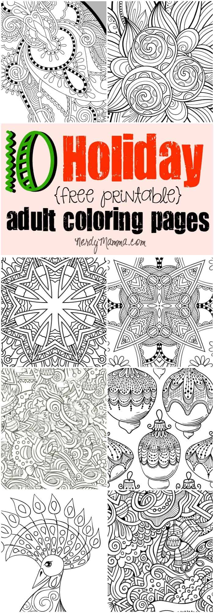 I love these 10 Free Printable Adult Coloring Pages. I mean, it's like a whole coloring book for adults right there for me to print! LOL!