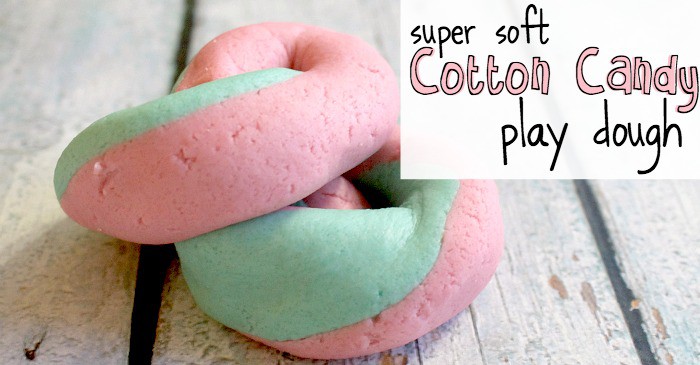 I love a good playdoh recipe. But this one is so very soft and smells like cotton candy! LOVE it!