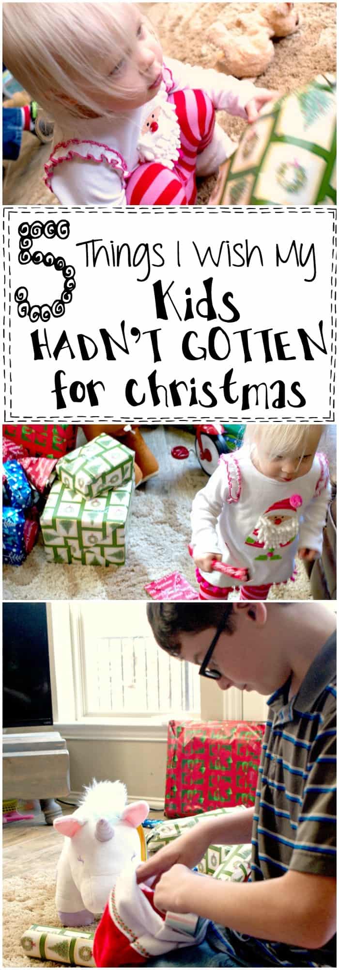 This list of 5 Things I Wish My Kids HADN'T GOTTEN for Christmas is so funny! Like seriously...LOL!