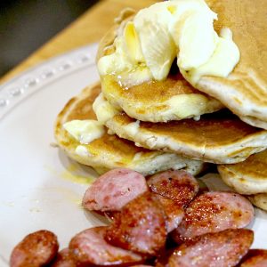 Easy Protein-Packed Cinnamon Pecan Pancakes - Nerdy Mamma