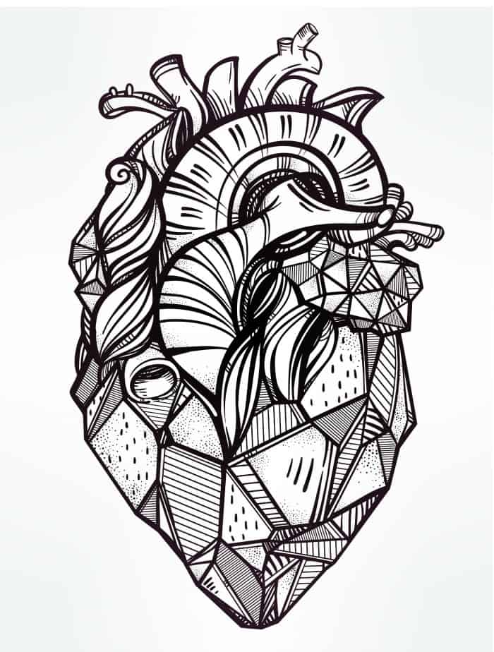 heart free printable coloring pages for adults