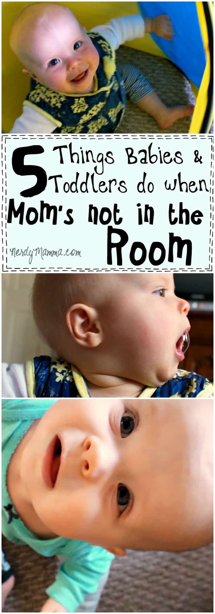 I love this Things Babies and Toddlers Do When Mom's Not in the Room...so funny! Love parenting humor!