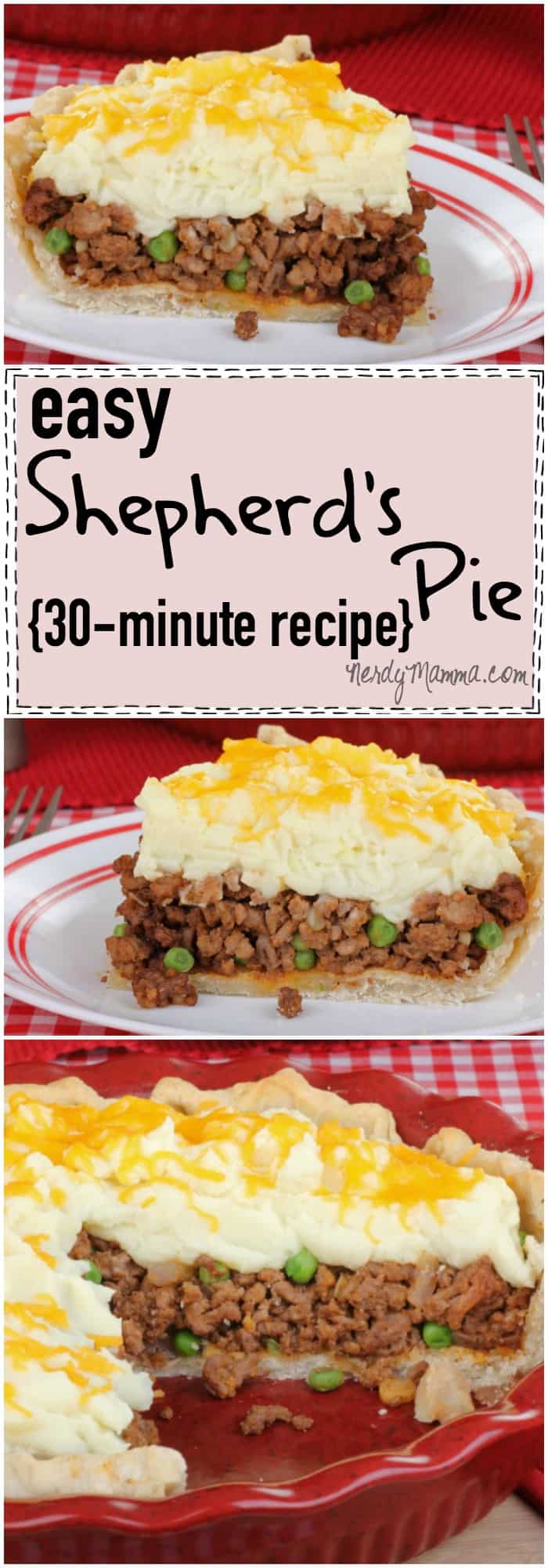 This Shepherd's Pie recipe is so easy...I didn't realize it could be put together this fast. Love it!