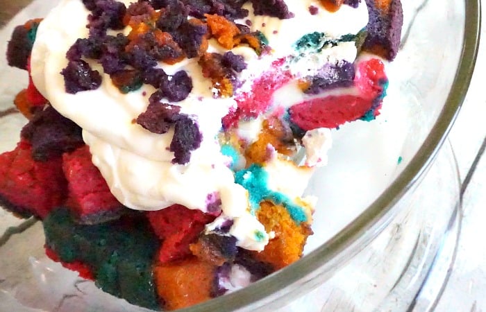 gluten-free & vegan rainbow trifle feature