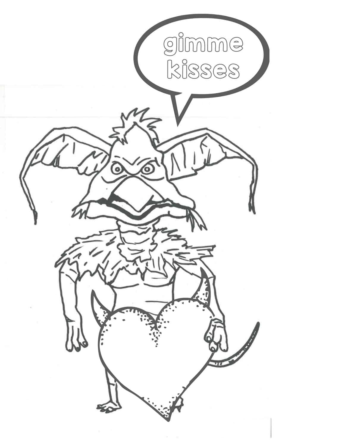 star wars creatures valentines coloring pages