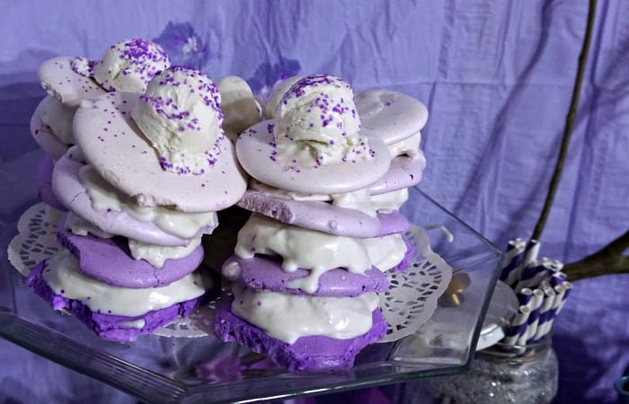 Ombre Meringue Ice Cream Cookie Towers {eggless and vegan} feature