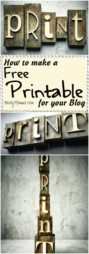 How to Make a Free Printable for Your Blog - Nerdy Mamma