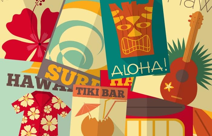 cool surfing decorations for a luau party feature