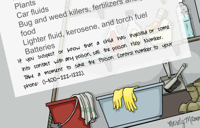 free printable list of what's poison in your home