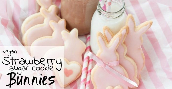 vegan strawberry sugar cookie bunnies fb