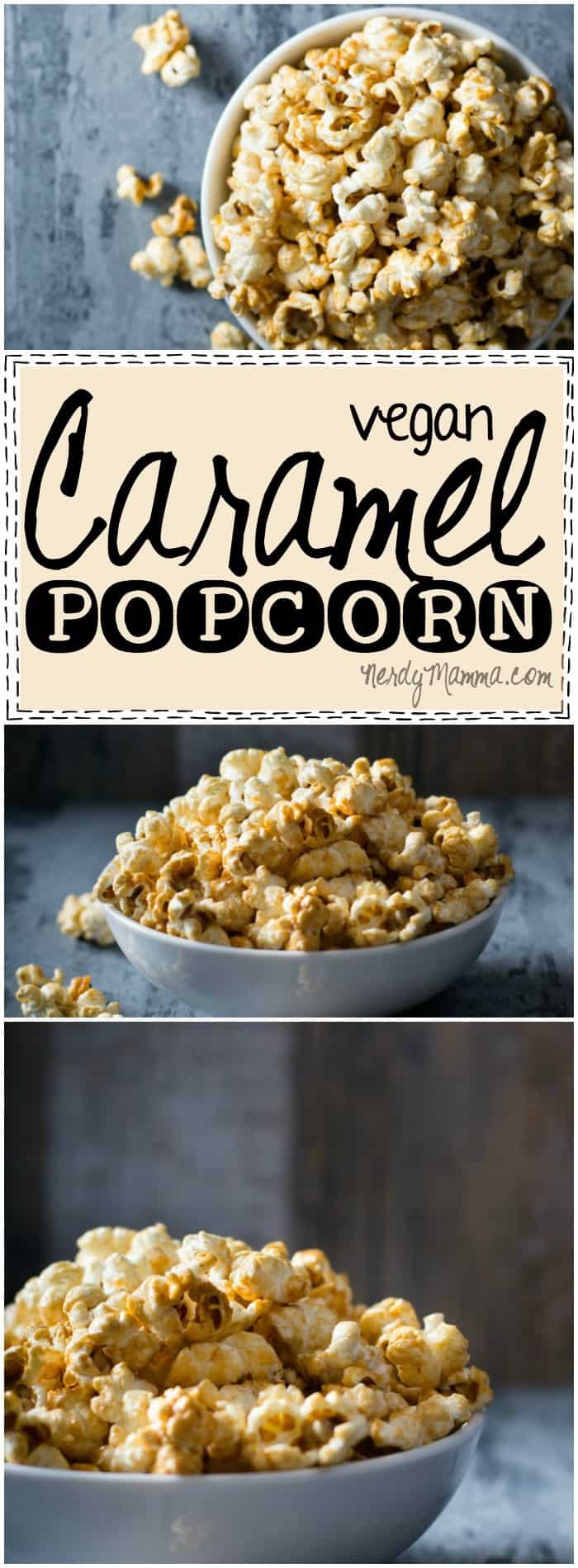 I had no idea how easy making caramel popcorn would be--and then for it to be vegan! I mean, that's AWESOME.