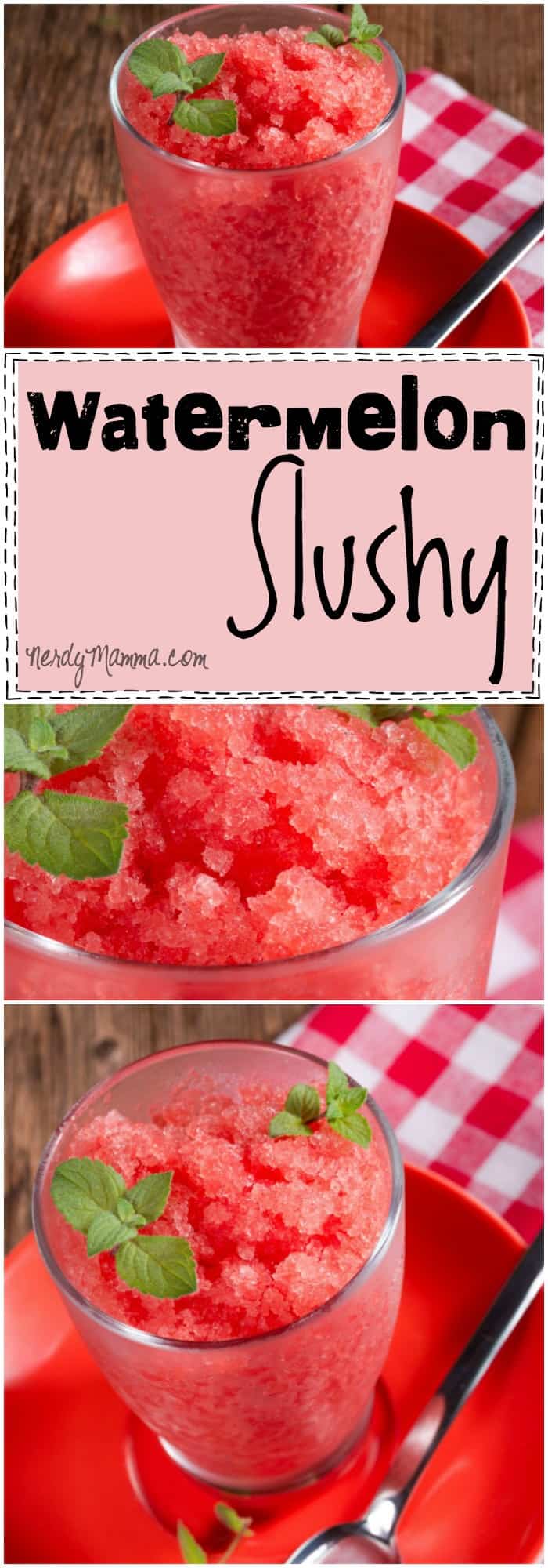 I love this recipe for this easy watermelon slushy. It's so awesome!