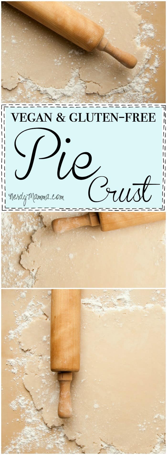 This recipe for vegan and gluten-free pie crust is so easy! And flaky--I thought it would be dry, but it's perfect! Love it!