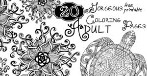 20 Gorgeous Free Printable Adult Coloring Pages - Nerdy Mamma