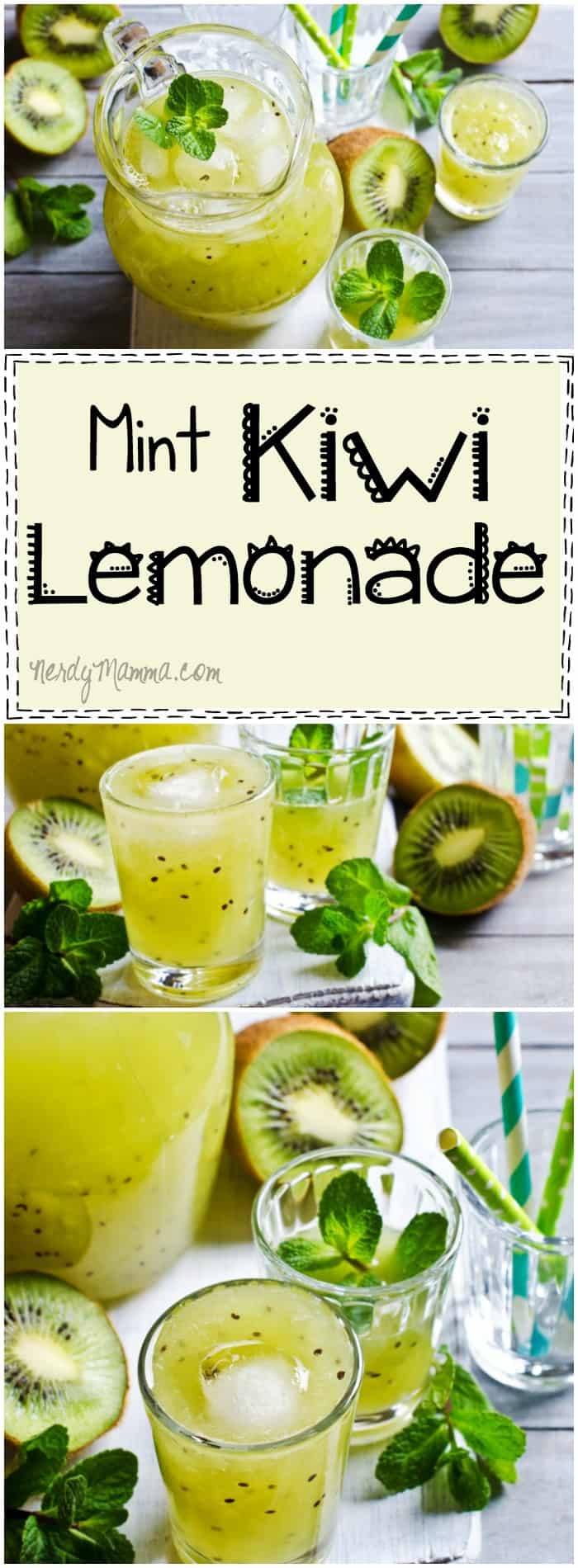 I love this easy recipe for mint kiwi lemonade. What a fun twist on a traditional drink recipe! LOL!