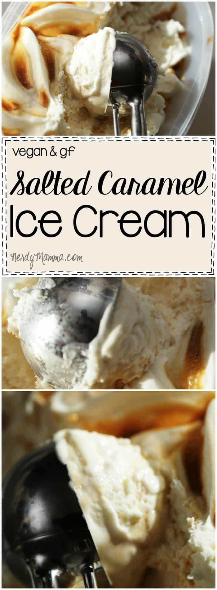 This recipe for vegan and gluten-free salted caramel ice cream is so EASY! I love it!