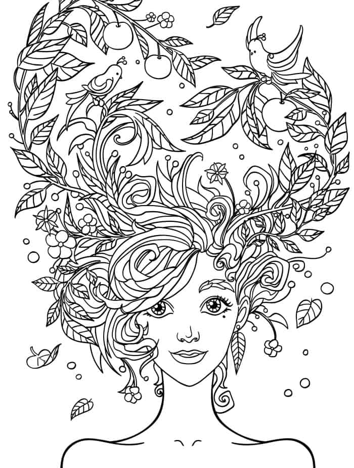 pretty coloring pages for adults free printable
