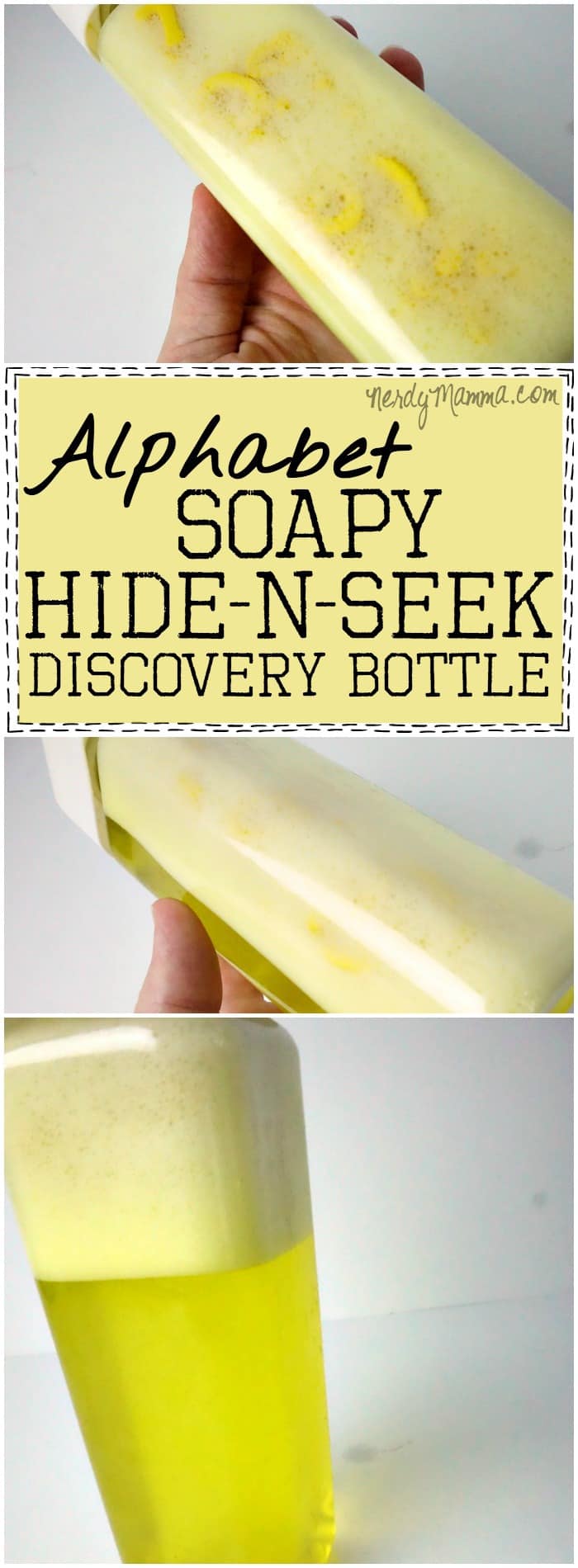 I can't wait to make this cute hide and seek alphabet discovery bottle for my kids! So easy and cute!