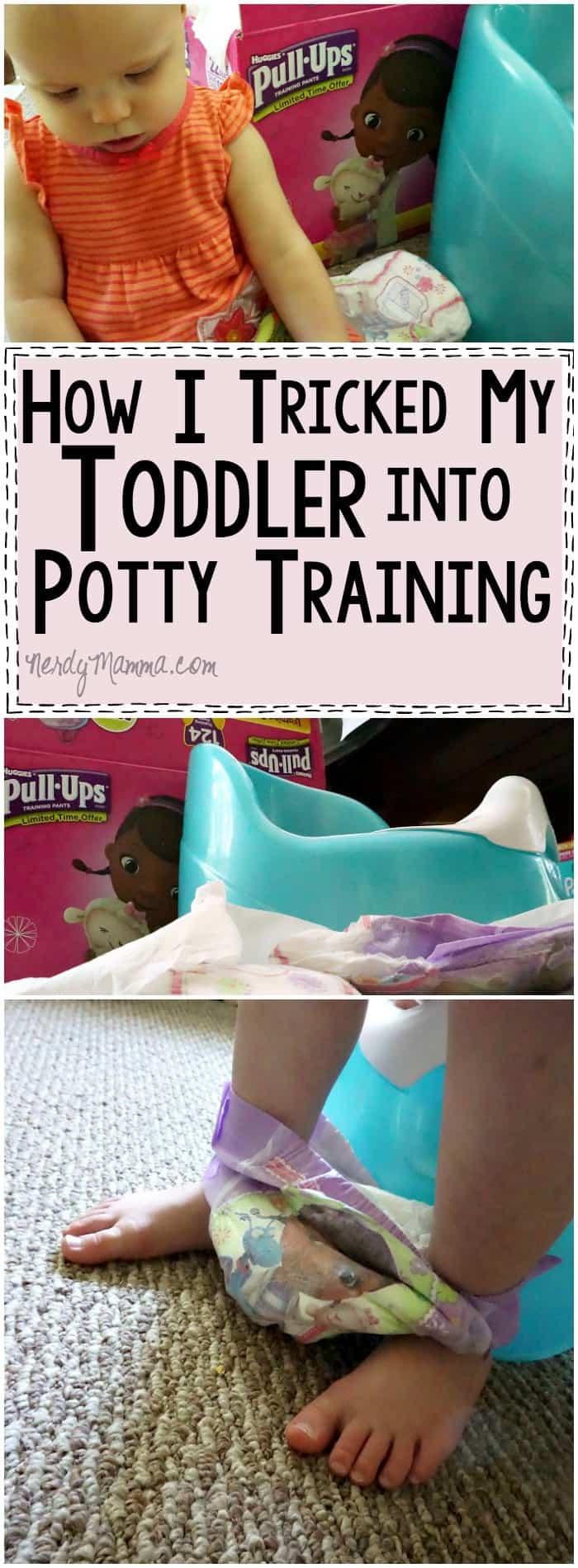 I love this mom's thoughts on how to trick your toddler into potty training--very funny. LOL!
