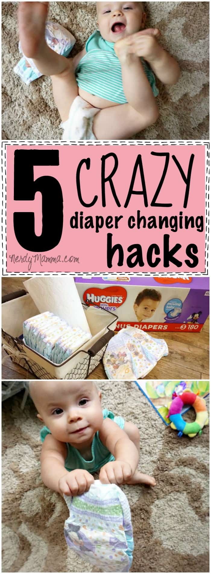 OMG! I love these 5 crazy diaper changing hacks! They're so easy--I can't believe I didn't think of them...and the trick with the pillow cover Genius.